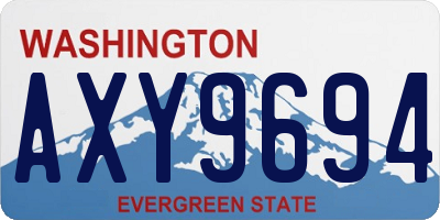 WA license plate AXY9694