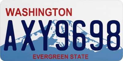 WA license plate AXY9698
