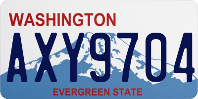 WA license plate AXY9704