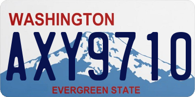 WA license plate AXY9710