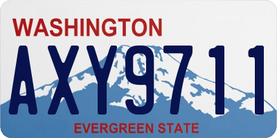 WA license plate AXY9711