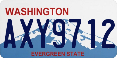 WA license plate AXY9712