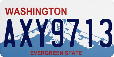 WA license plate AXY9713