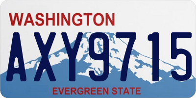 WA license plate AXY9715