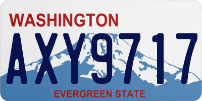 WA license plate AXY9717