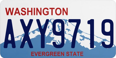 WA license plate AXY9719