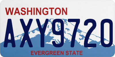 WA license plate AXY9720