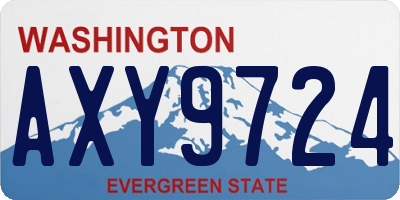 WA license plate AXY9724