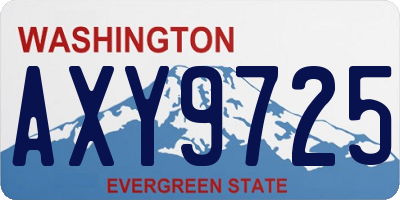 WA license plate AXY9725
