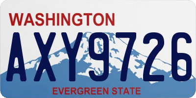 WA license plate AXY9726