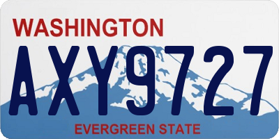 WA license plate AXY9727