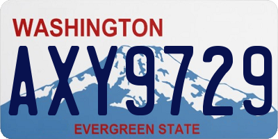 WA license plate AXY9729