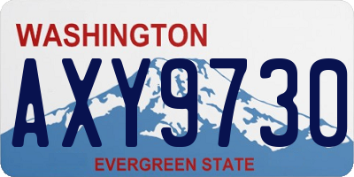 WA license plate AXY9730