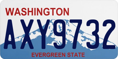 WA license plate AXY9732