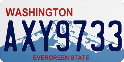 WA license plate AXY9733