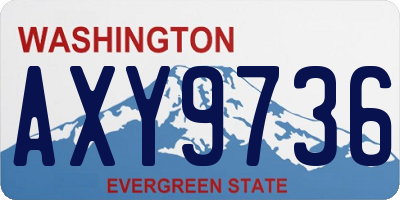 WA license plate AXY9736