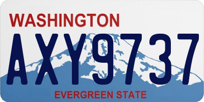 WA license plate AXY9737