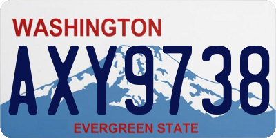 WA license plate AXY9738
