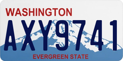 WA license plate AXY9741