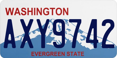 WA license plate AXY9742