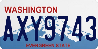WA license plate AXY9743