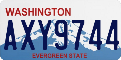 WA license plate AXY9744
