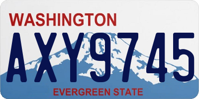WA license plate AXY9745