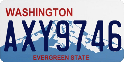 WA license plate AXY9746