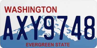 WA license plate AXY9748