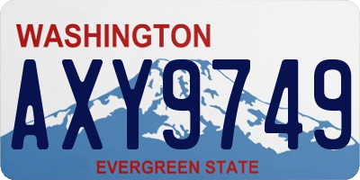 WA license plate AXY9749