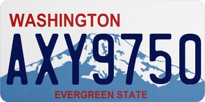 WA license plate AXY9750