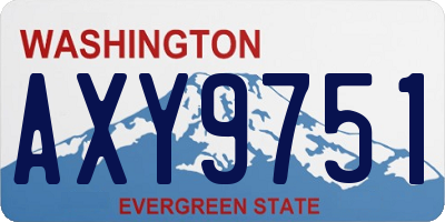WA license plate AXY9751