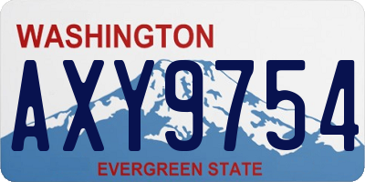 WA license plate AXY9754