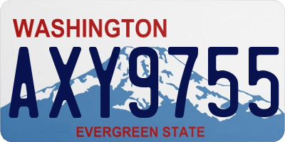 WA license plate AXY9755