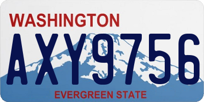 WA license plate AXY9756