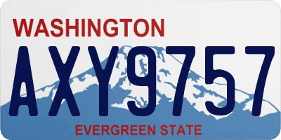 WA license plate AXY9757