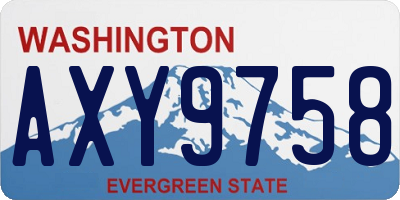 WA license plate AXY9758
