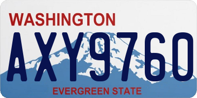WA license plate AXY9760