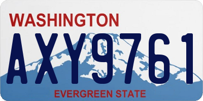 WA license plate AXY9761