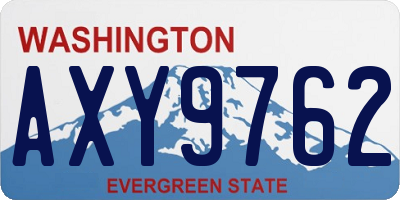 WA license plate AXY9762
