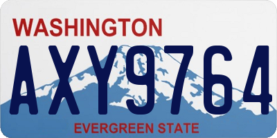 WA license plate AXY9764
