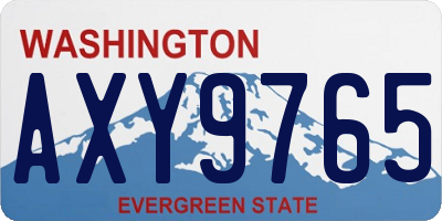 WA license plate AXY9765