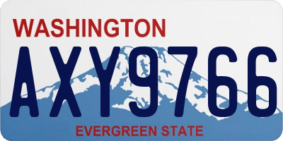 WA license plate AXY9766