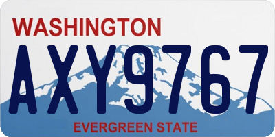 WA license plate AXY9767