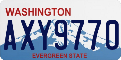 WA license plate AXY9770