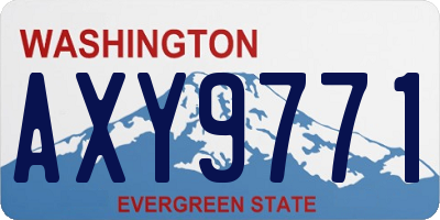 WA license plate AXY9771