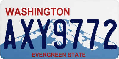 WA license plate AXY9772