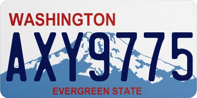 WA license plate AXY9775