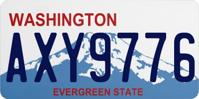 WA license plate AXY9776