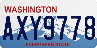 WA license plate AXY9778